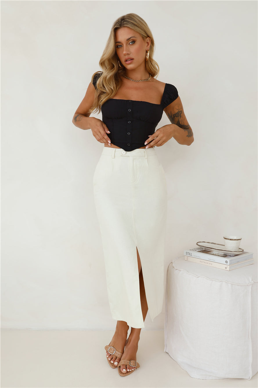 Mango Magic Crop Top Black