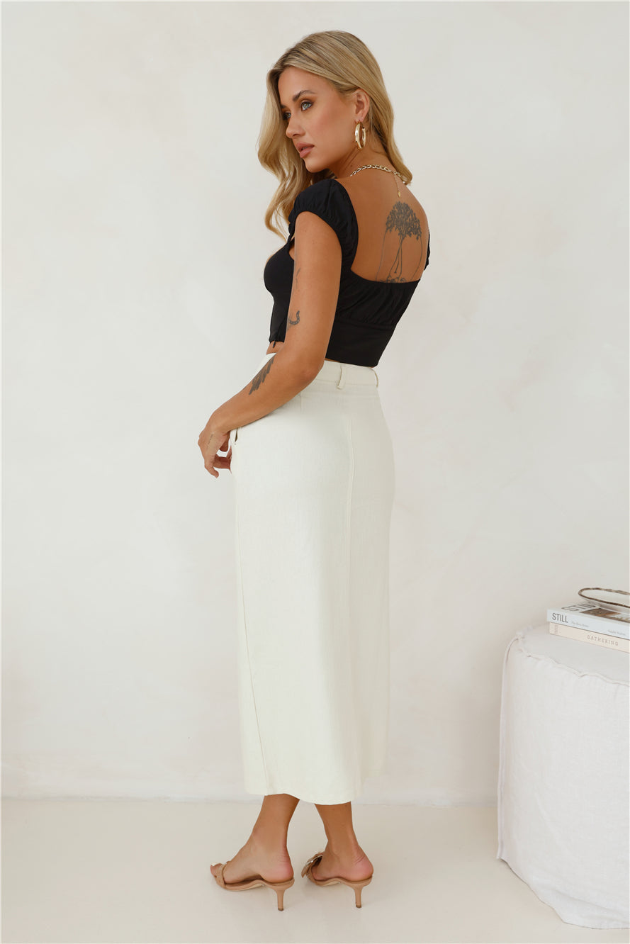 Mango Magic Crop Top Black