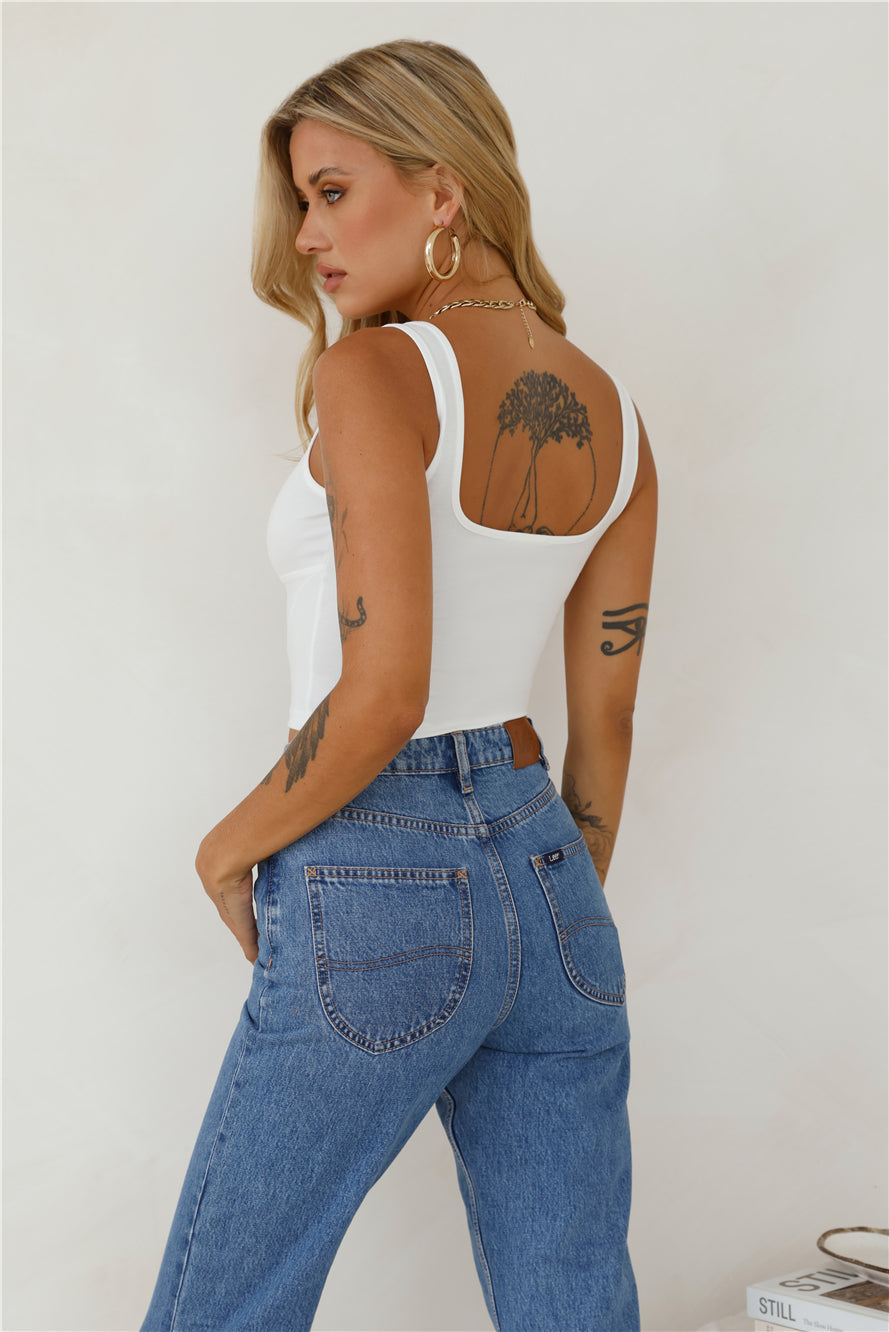 Ideal Match Crop Top White