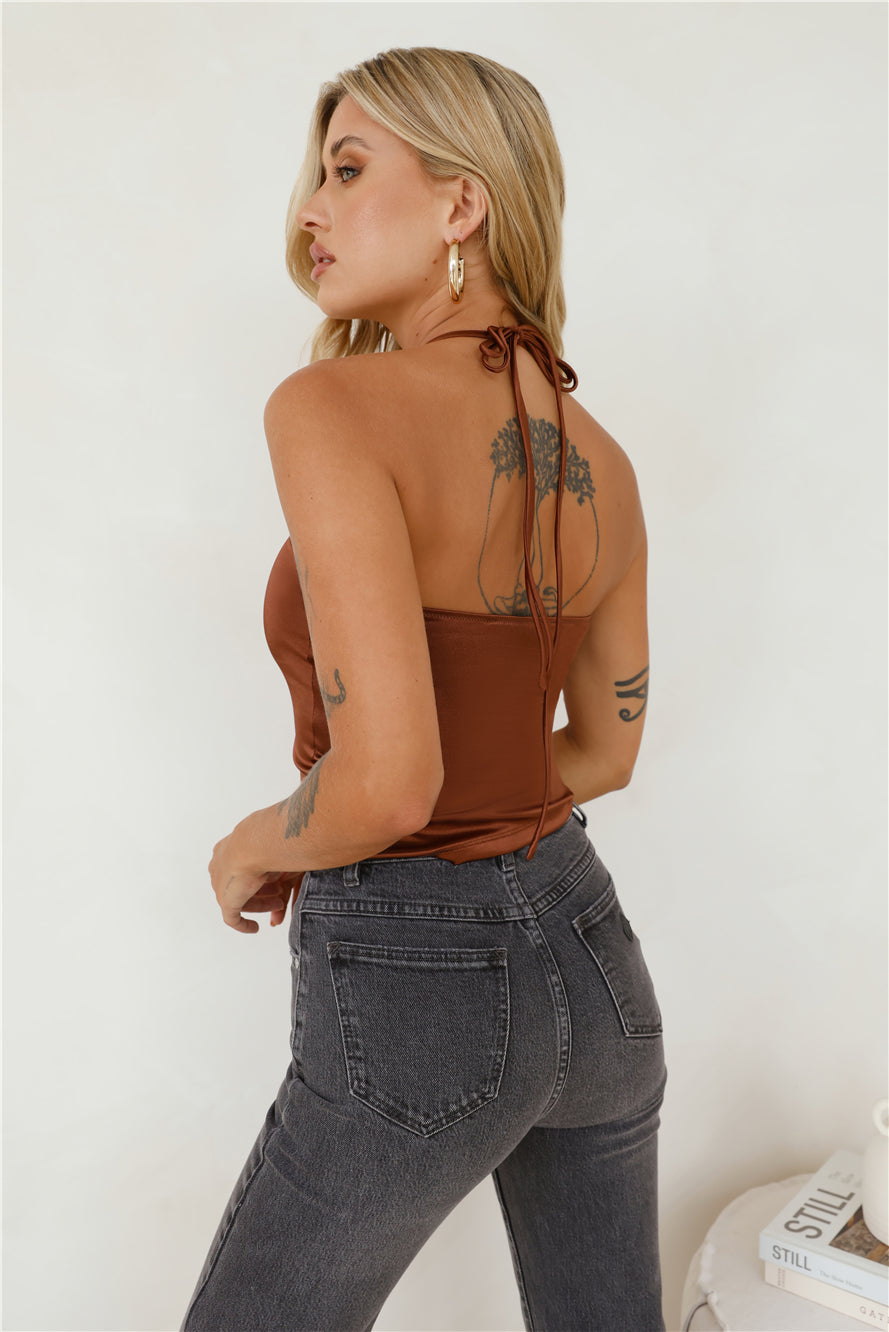 LIONESS Minimalist Tank Chocolate