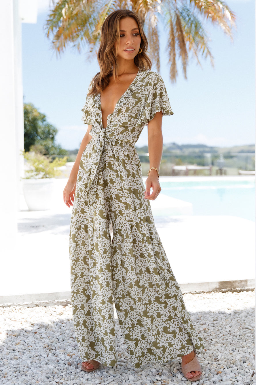 Nature Strikes Jumpsuit Olive