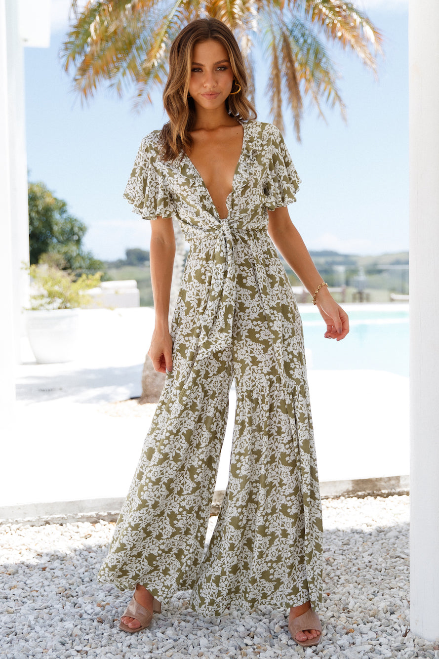 Nature Strikes Jumpsuit Olive