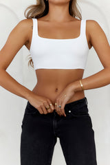 HELLO MOLLY BASE Style Essential Crop Top White