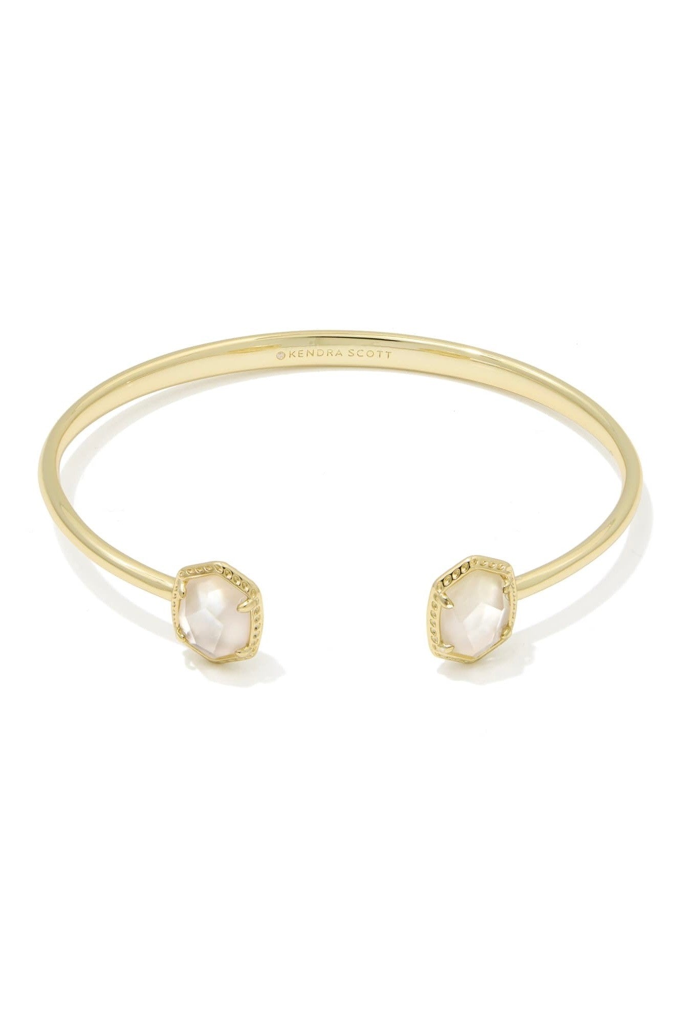 Elton Gold Cuff Bracelet Iridescent Drusy