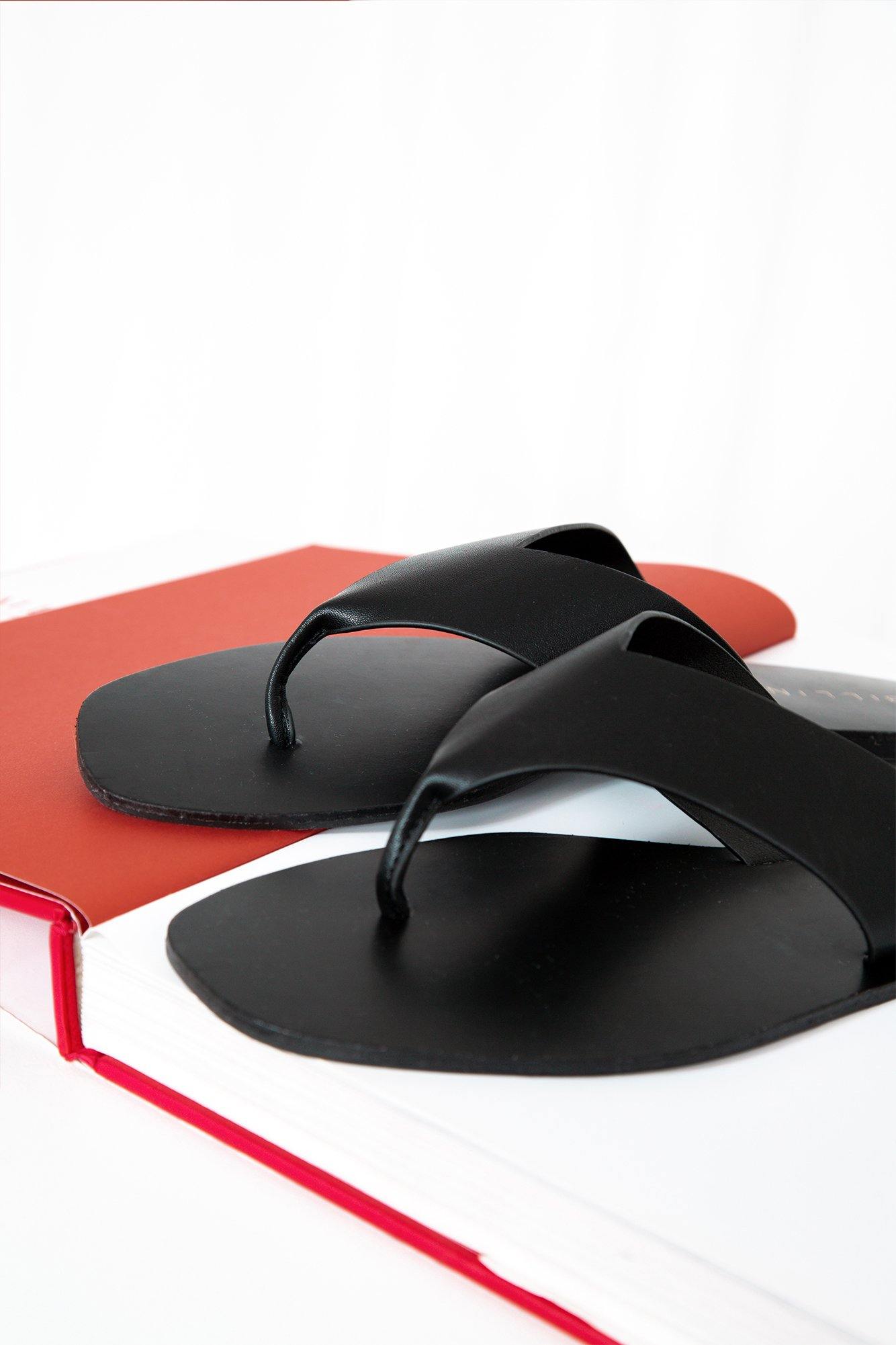 BILLINI Gray Slides Black