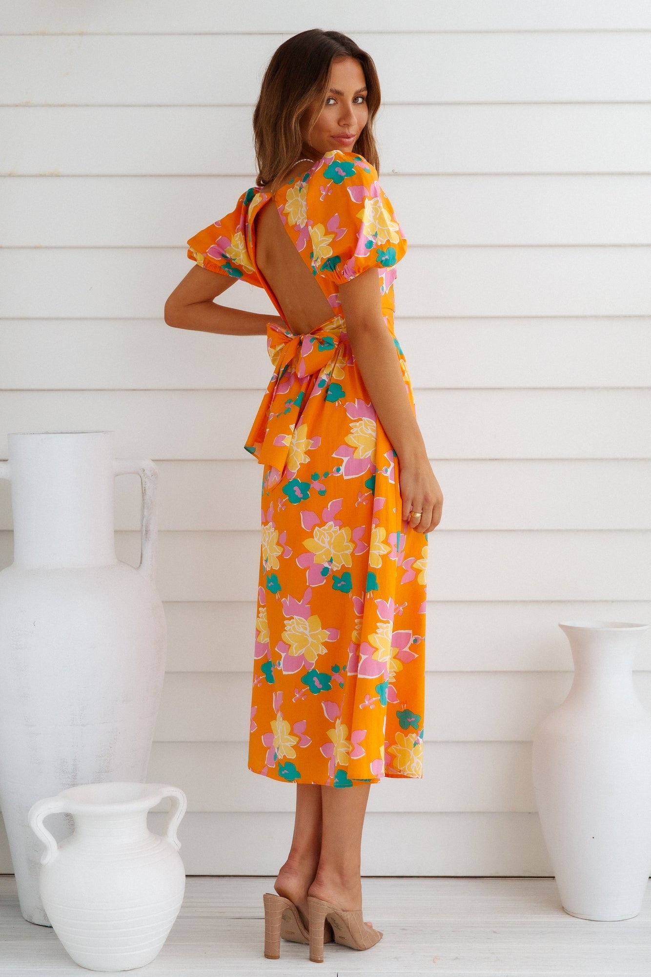 Neon Gardens Midi Dress