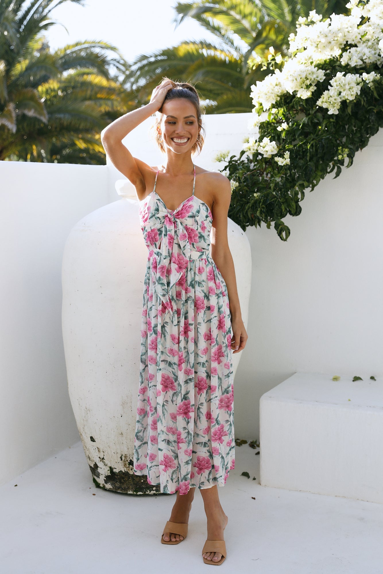 Feel The Tune Maxi Dress Beige