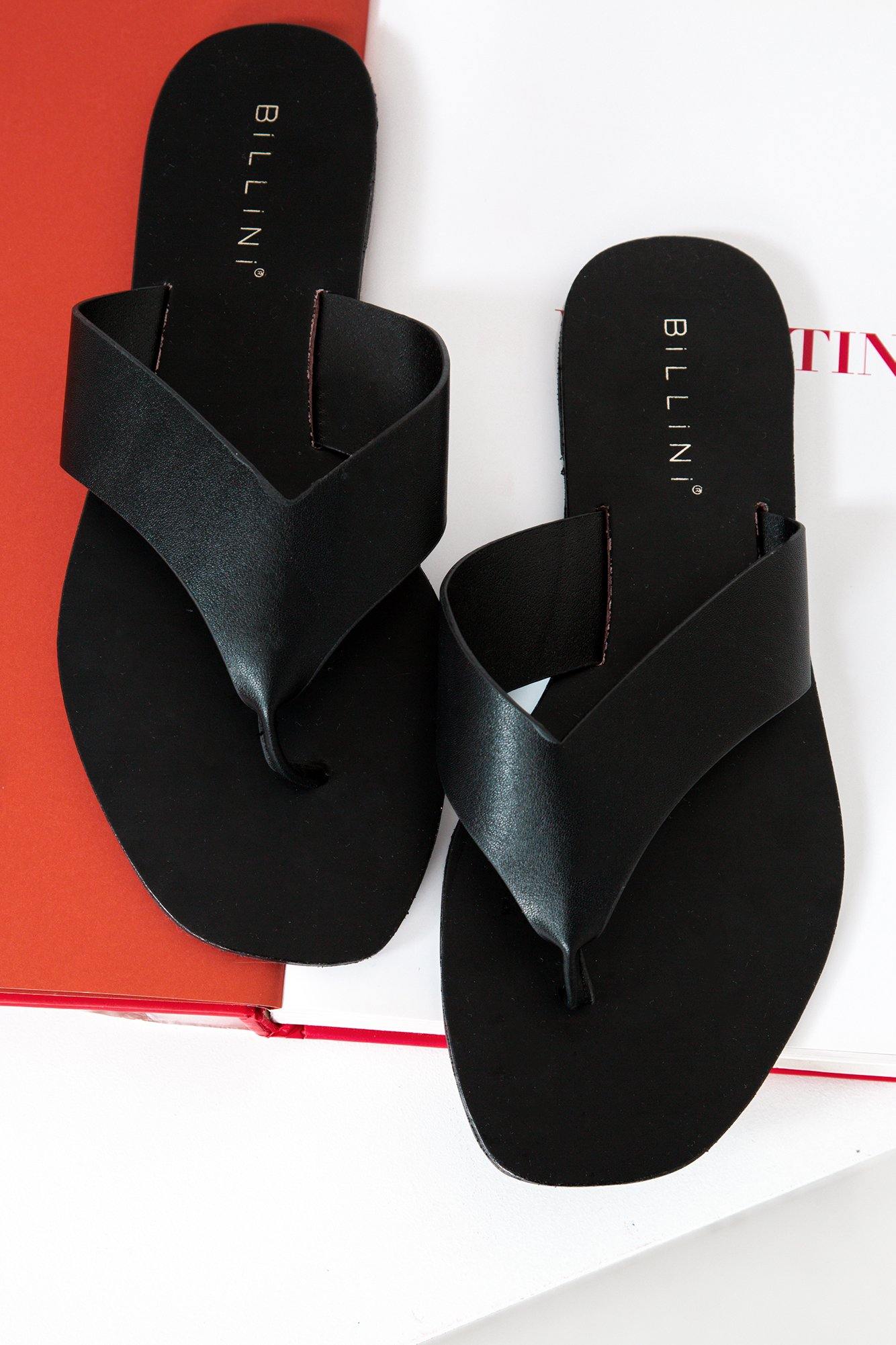 BILLINI Gray Slides Black