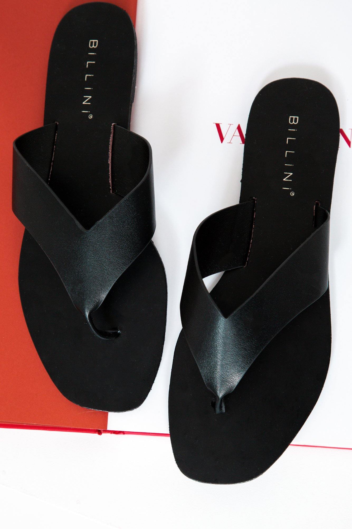 BILLINI Gray Slides Black