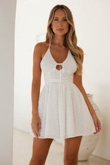 HELLO MOLLY Turquoise Waters Mini Dress White