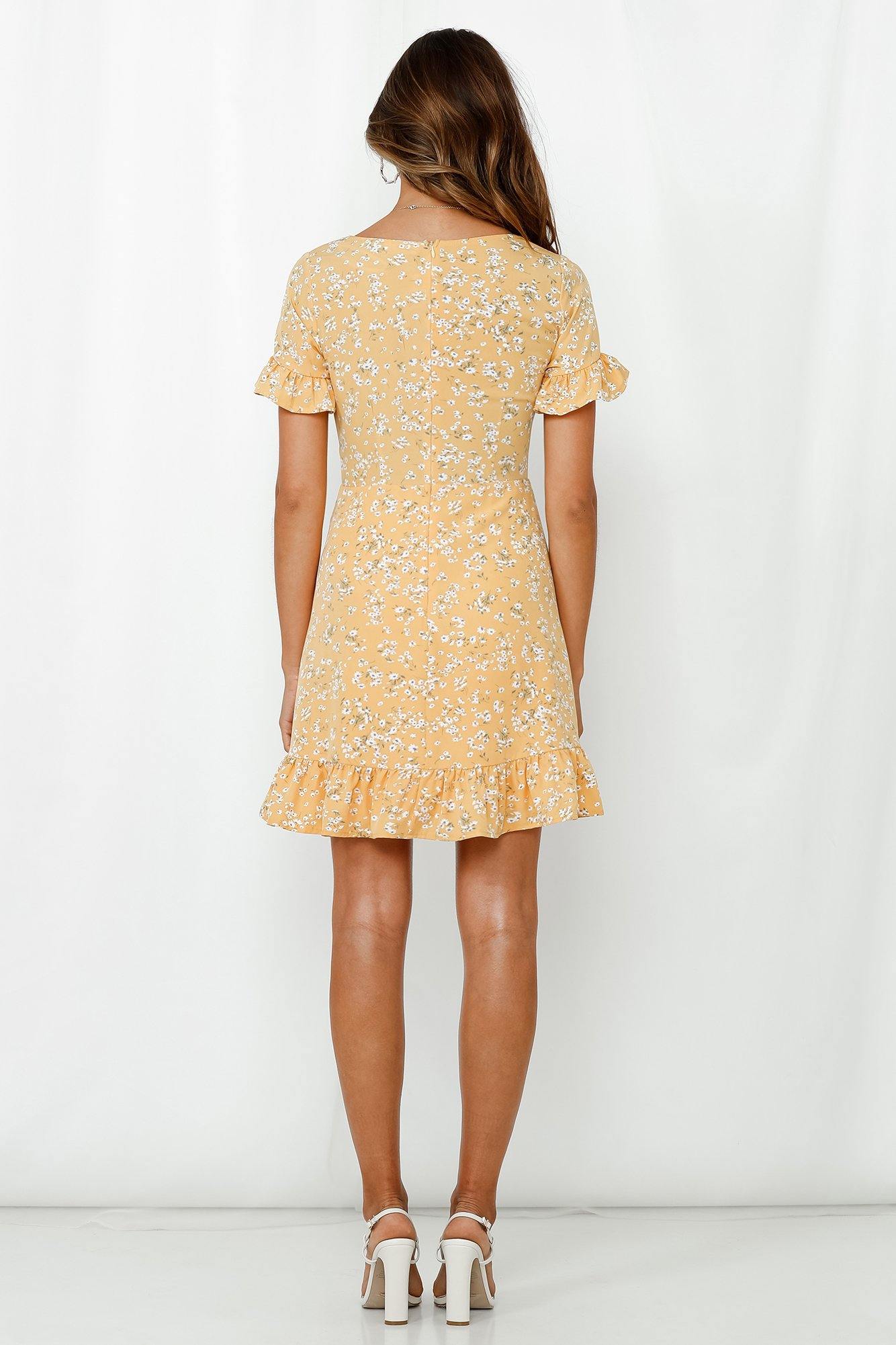 Kiss Emojis Dress Yellow