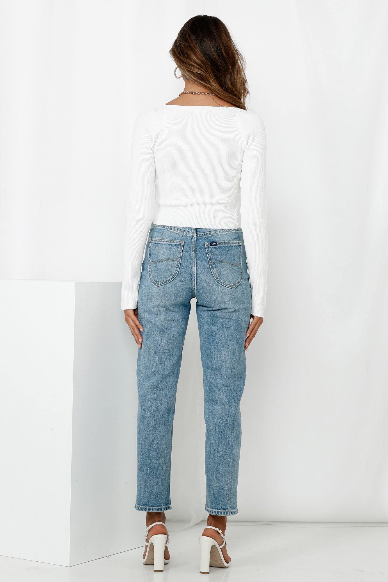 Meet My Girls Knit Top White