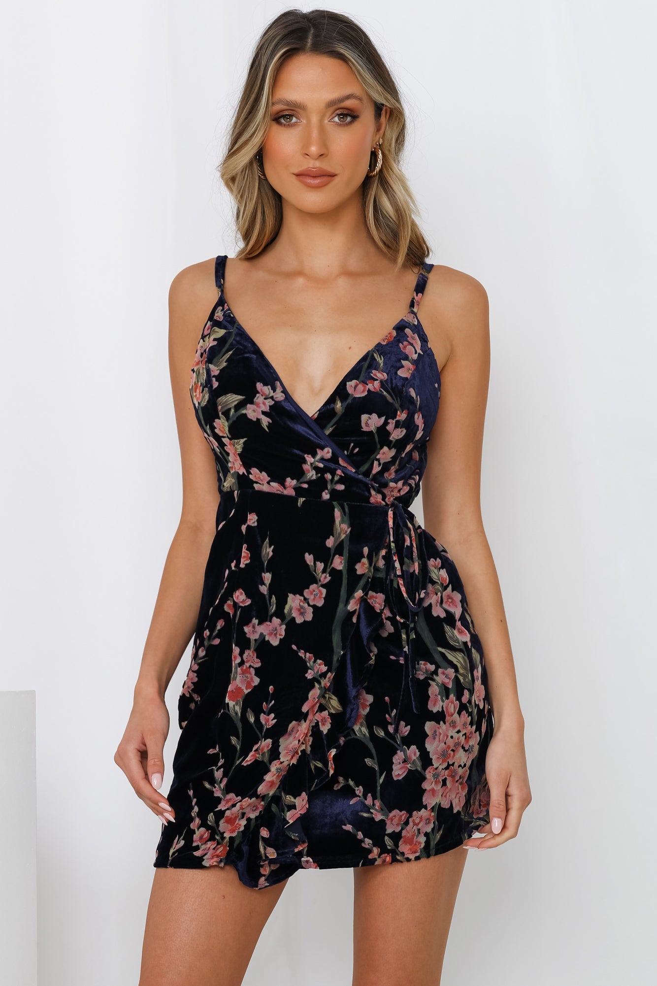 HELLO MOLLY Tuxedo And Wine Night Dress Navy
