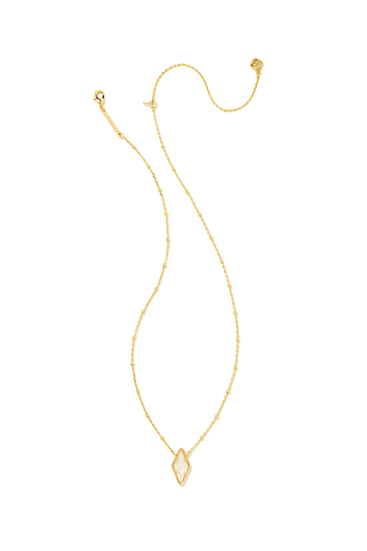 KENDRA SCOTT Kinsley Short Pendant Necklace Gold Ivory Mother Of Pearl