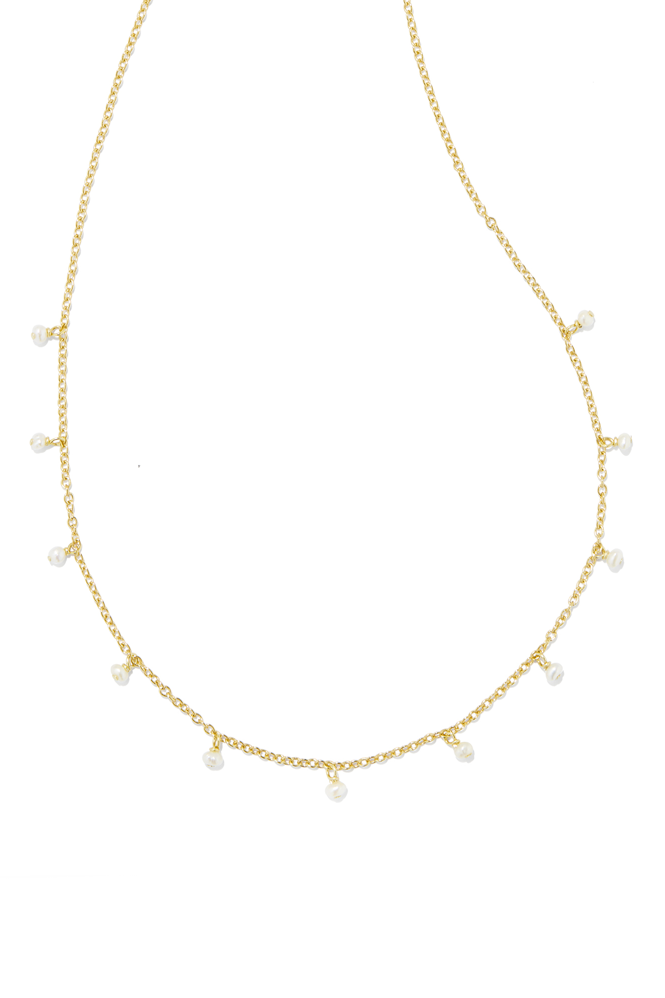 KENDRA SCOTT Willa Gold Pearl Strand Necklace Gold White Pearl