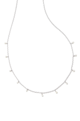 KENDRA SCOTT Willa Silver Pearl Strand Necklace Silver White Pearl