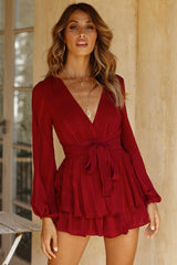 Must Be Lonely Now Romper Wine