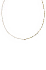 Markie Gold Half Chain Necklace Freshwater Cultured Pearl